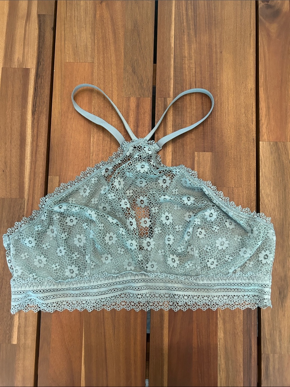 Victoria's Secret Light Sage Lace Halter Bralette